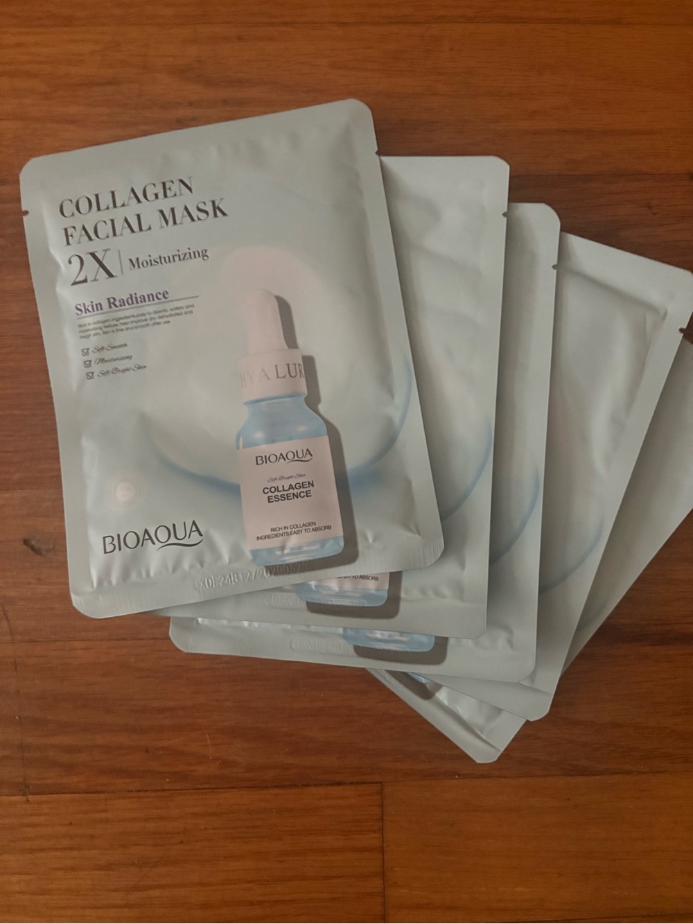 Aqua Light Blue Collagen Facial Sheet Mask - Hydrating Essence Pack